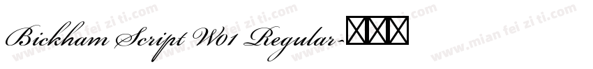 Bickham Script W01 Regular字体转换